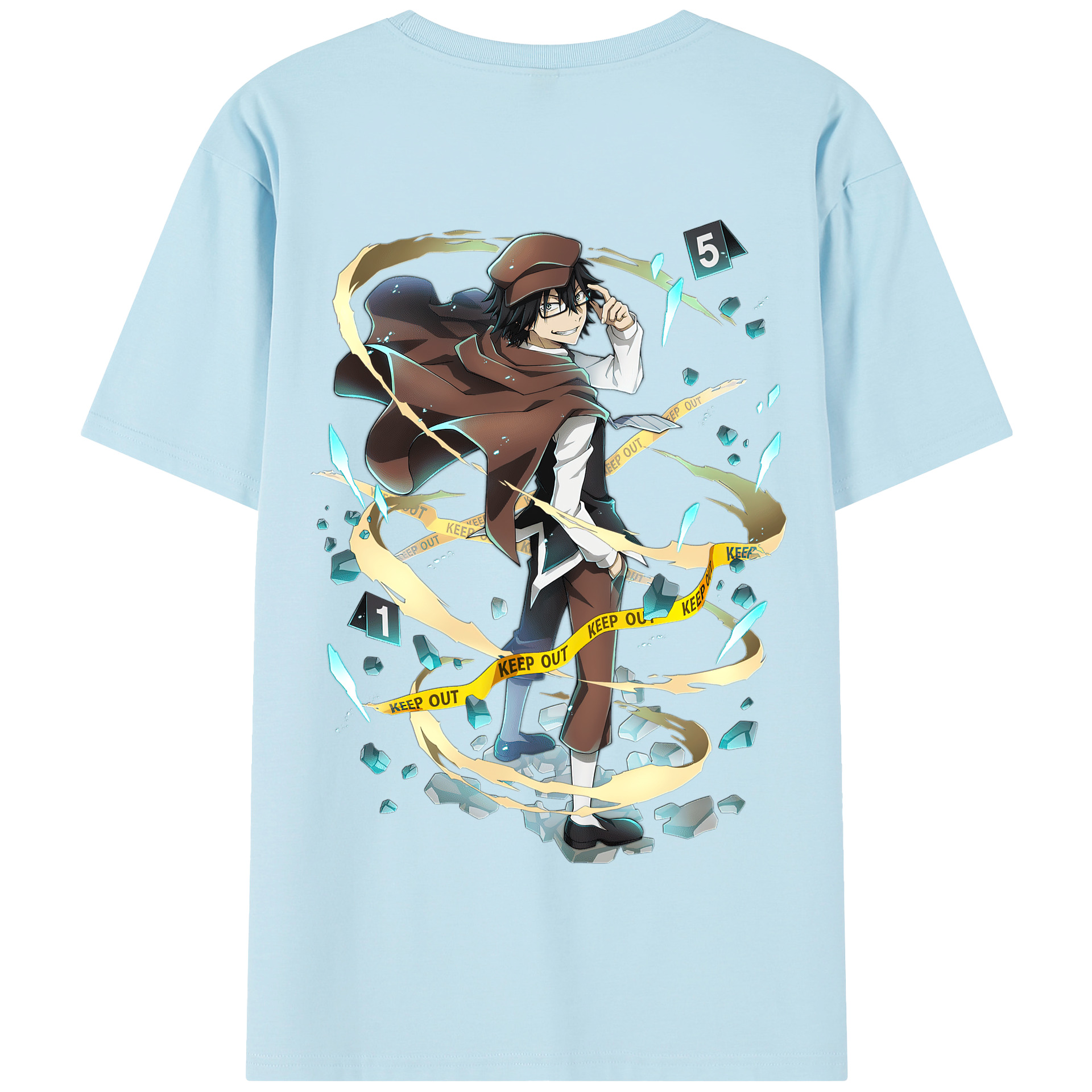 （画像用） 文豪ストレイドッグス Bungo Stray Dogs 綿100％半袖Tシャツ（背面プリント）